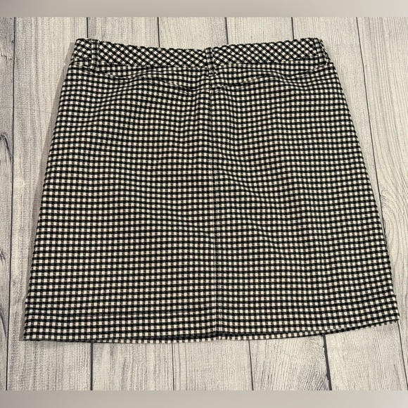 Talbots Black & White Gingham Mini Skirt - Classic Preppy Style/size 14P - Picture 6 of 9